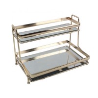 Ready to ship in 7 days10 years experienced supplier square and 2 tier gold shower+trays, table tray